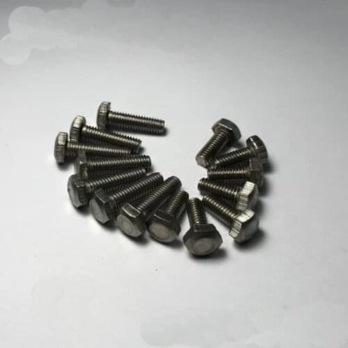 3pcs M8 titanium Hexagon Screw Pure titaniums Corrosion resistant bolt 10mm-55mm Length