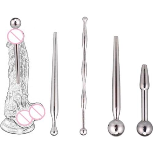 4 Styles Metal Urethral Dilators Masturbation Sex Toys For Men Penis Plug Metal Urethral Plug Beads Penis Insert Sounding Rod 18