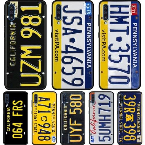 Retro Funny License Plate Number Case For Samsung Galaxy A50 A70 A10 A20e A30 A40 A20s A10s A10e A80 A90 A60 A30s Shell Cover