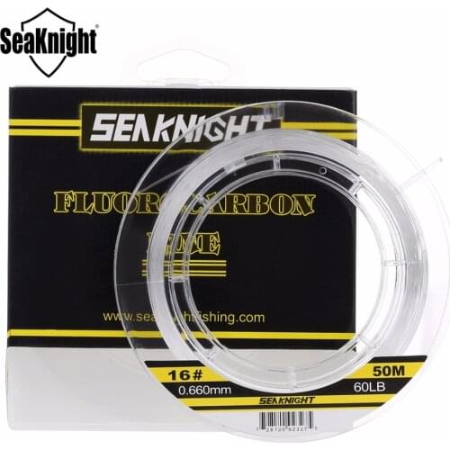 SeaKnight Fluorocarbon Line 50M 100% Japanese Material Fluorocarbon Fishing Line 60LB 70LB 80LB 100LB Carbon Fiber Fishing Line