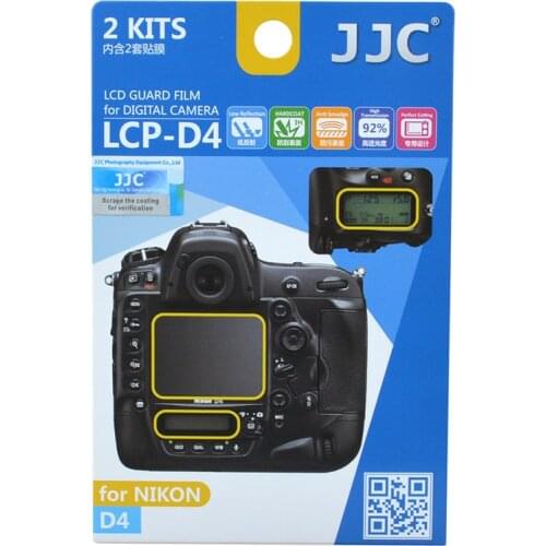 JJC 2PCS D4 D4s LCD Guard Film Screen Protector Camera Display Cover for Nikon