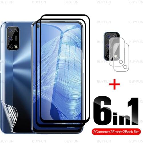 Camera Film For Realme 7 5G Anti-scratch Black edge glass+Back Hydrogel Film for realme 8 7 pro realmi gt neo narzo 30A film