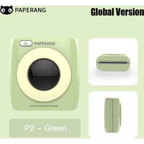 PAPERANG P2 Pocket Mini 58mm Portable Bluetooth Printer Photo Printer Wireless Connection HD Thermal Label Machine 304DPI
