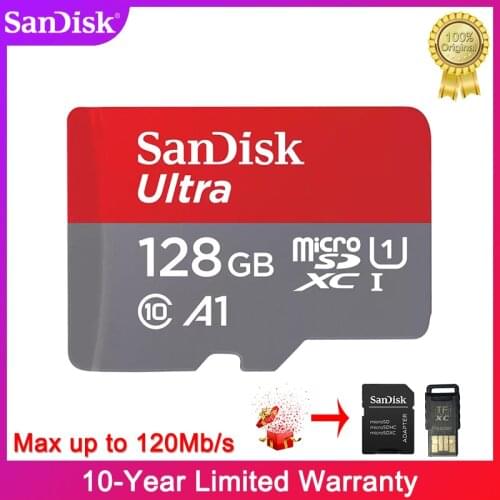 Sandisk Ultra Micro SD 128GB 64GB 32GB 16GB 400GB 512GB Memory Card 128G microsd card TF/SD Flash Card C10 for Phone Drone GPS