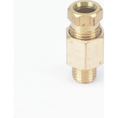 5pcs M8x1mm Metric Male x 6mm OD Tube Brass Compression Connector Fittings Adapters Pipe fitting For Lube Tubing