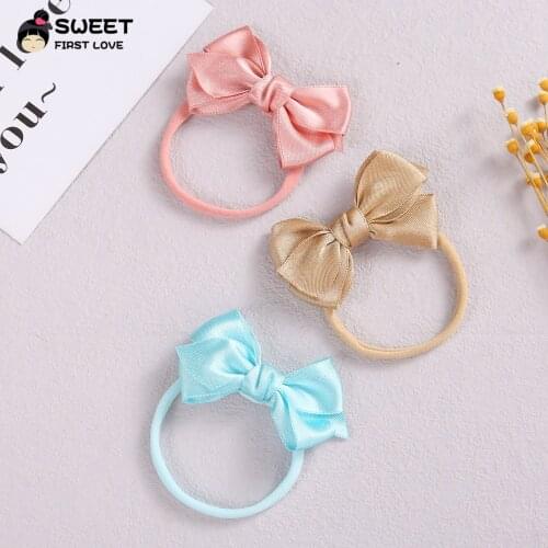 Fashion Newborn Headband For Girls Polyester Webbing Bows Hair Bands For Children Elastic Kids Hairbands Baby Hair Accessories