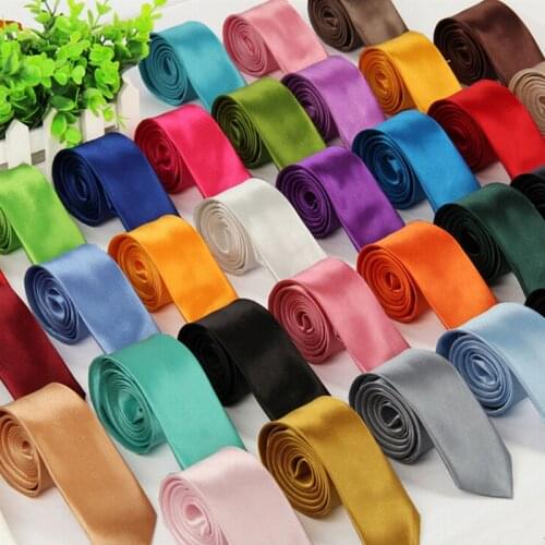 MENS ADULT 5cm Tie Solid NEW Ties Neck Tie Fashion Wholesale Neckties Color Krawatte Cravat Gift Party Shirt FA101