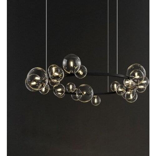 Nordic living room lamp simple modern atmosphere light luxury bubble dining room chandelier