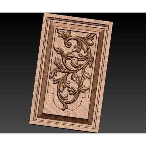 New floral frame wall decor 3D Relief Model in STL format CNC Router Carving Engraving Artcam aspire home decoration Decor
