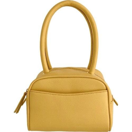 New Niche Litchi Pattern Handbag Fashion All-match Hand-carrying Small Bag Pillow Bag Box-shaped Small Square Bag Designer Bag