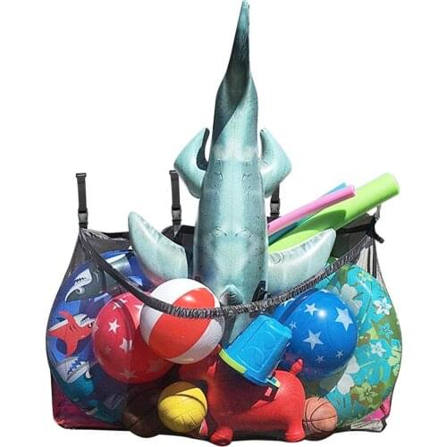 2021 New Large Capacity Adjustable Hanging Swimming Pool Storage Bag Net Bag Football Basketball Inflatable Toys Storage Bag