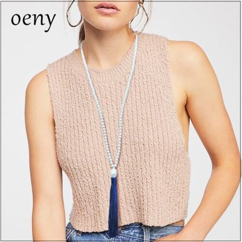 Oeny Pearl Necklaces For Women