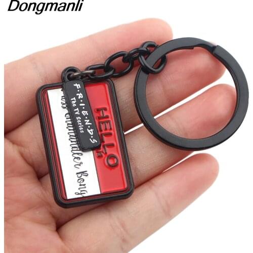 P4318 Dongmanli Friends TV Show Car Key Chains Key Holder Cute Enamel Metal Pendant Key Rings Jewelry
