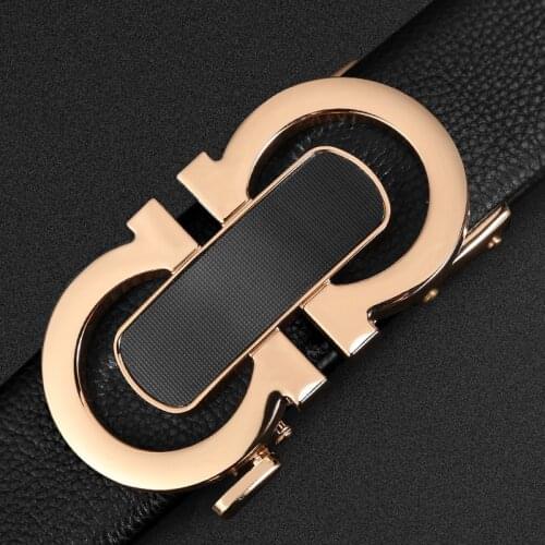 New Leather Belt Mens Casual Business Automatic Checkoff Leather Waistband Jeans Waistband Luxury Designer Brand belts