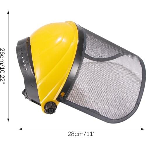 Garden Grass Trimmer Safety Helmet Hat With Full Face Mesh Visor For Logging Brush Cutter Forestry Protect High Quality