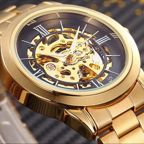 SHENHUA Mens Gold Watch