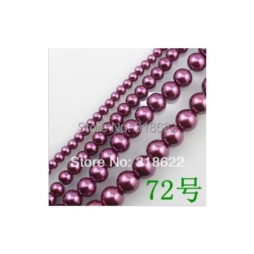 Wholesale 4mm -16mm Glass Pearl Loose Spacer Beads DIY Jewelry Findings Free shipping