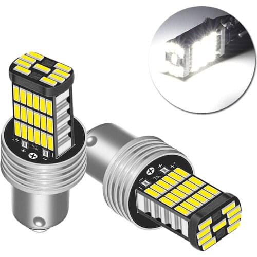 2pcs P21W 1156 BA15S LED Bulbs 4014 LED Car Turn Signal Reverse Brake Ligh 6500K Xenon White Auto Fog Lamp Day Running Light