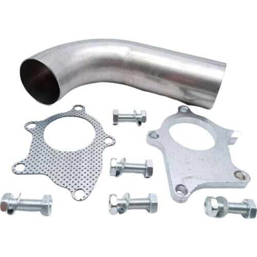 T3/T4 T04E 90 Degree 2.5" Turbo Exhaust Downpipe/Dump Pipe+Gasket 5 Bolt Flange Stainless