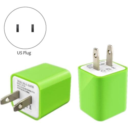 Universal 2-Port USB US Mains Charger Adapter, Wall Charger US Plug