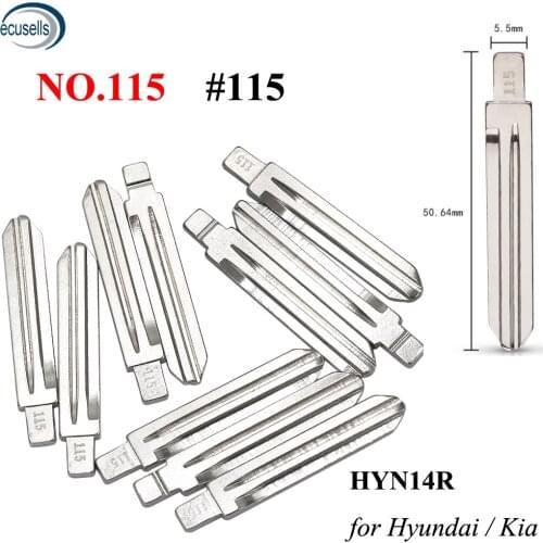10PCS, HYN14R NO.115 Universal Remotes Flip Key Blade 115# for Hyundai Elantra Verna for Kia RIO Ceed KD Remote