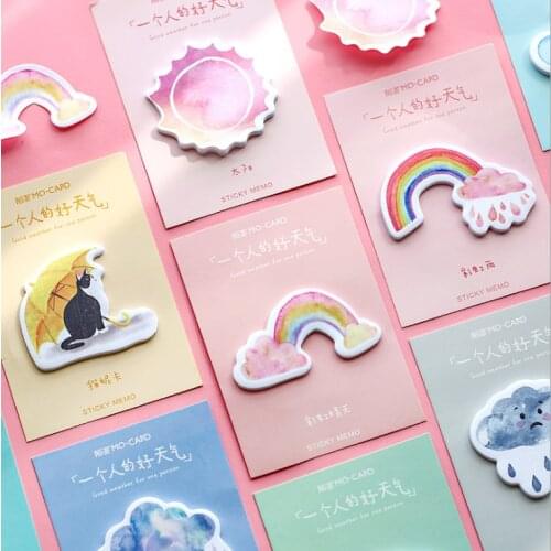 Colorful weather sticky note memo pad(1pack)