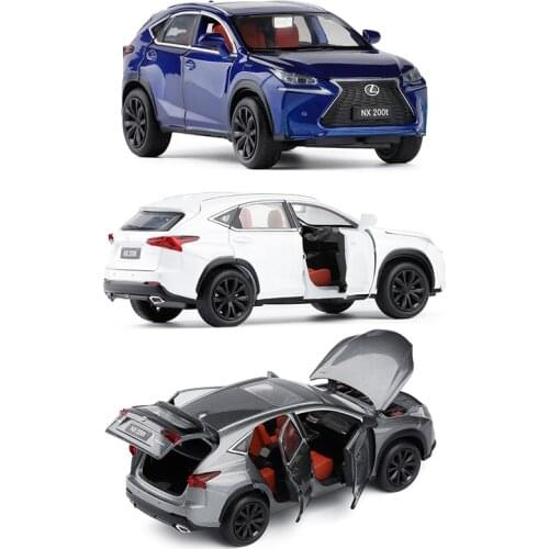 1:32 Genuine Authorization Lexus Nx200t Toy Car Alloy Silver Car Model Pull Back Sound Light Car Decoration Toy For Boys HC0026