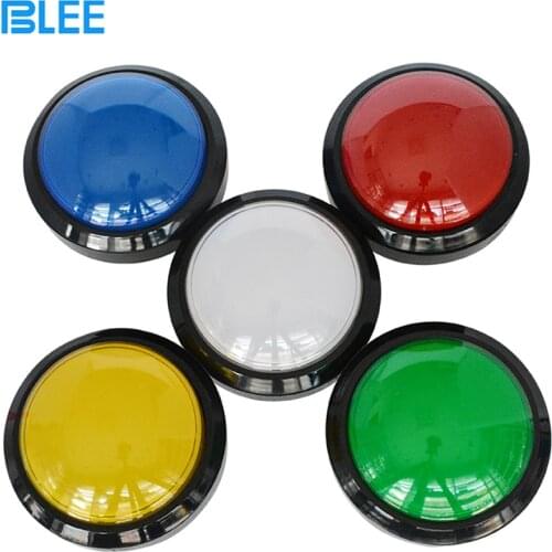 100mm Big Round Push Button LED Illuminated with Microswitch for DIY Arcade Game Machine Parts 5/12V Large Dome Light Switch