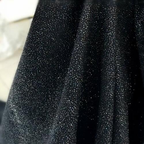 GLace 1Y/Lot African fabric Black hot stamping glitter shiny bronzed fabric performance dance dress stage decoration fabricTX740