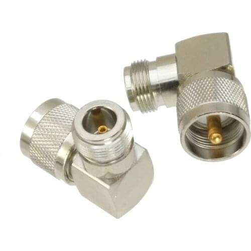 1pce UHF PL259 PL-259 male to N female right angle adapter connector 16x16mm