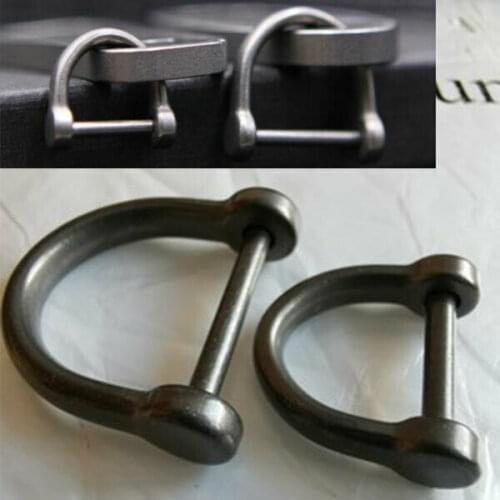 2Pcs Titanium alloy Vachette Clasp D Ring Buckle Horseshoe Buckle Key Ring S / L