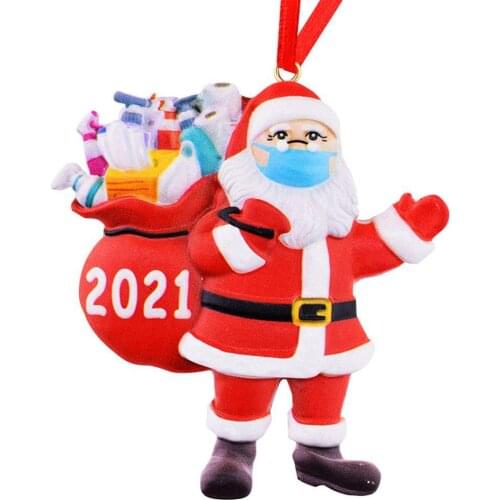 2022 Christmas Ornament Santa Claus Decorate Xmas tree Hanging Vaccines Pendant