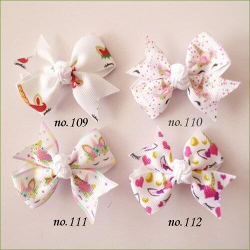500 BLESSING Good Girl 2.5" Wing Hair Bow Clip Unicorn Accessories Wholesale