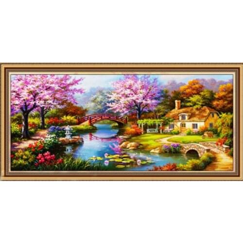 5D diamond painting landscape garden dream home round diamond embroidery mosaic home decoration pattern DIY handmade gift