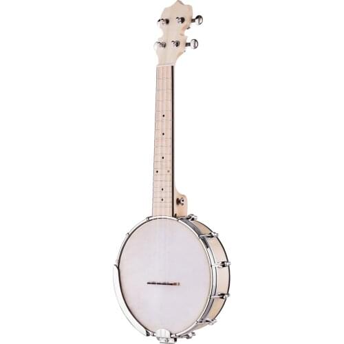 Ammoon Concert 23 Inch Resonator Banjo Uke 4 String Banjolele Sapele Body Okoume Neck Technical Wood Fingerboard Material