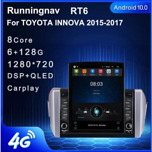 9.7" Android 10.1 For TOYOTA INNOVA 2015 2016 2017 Tesla Type Car Radio Multimedia Video Player Navigation GPS RDS