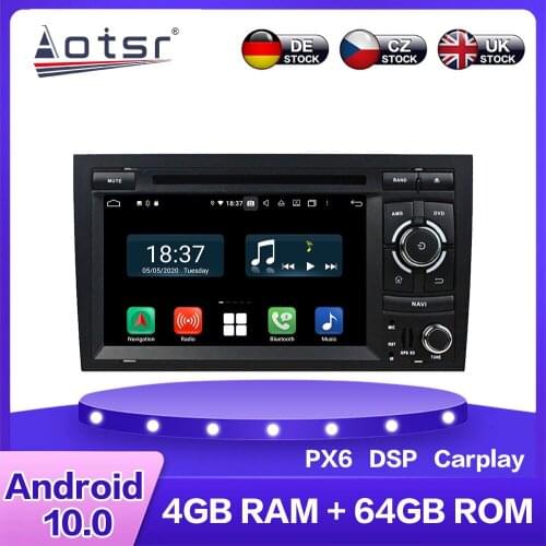 Android Car Multimedia DVD Player for Audi A4 2002 - 2008 PX6 4G+ 64GB Auto GPS Navigation Car Stereo radio DSP Carplay WIFI BT