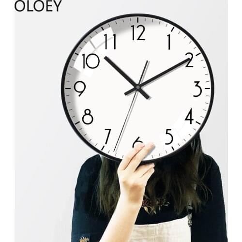 Nordic Large Wall Clock Metal Silent Living Room Creative Clocks Wall Home Decor Mechanism Bedroom Reloj De Pared Wall Clock Hot