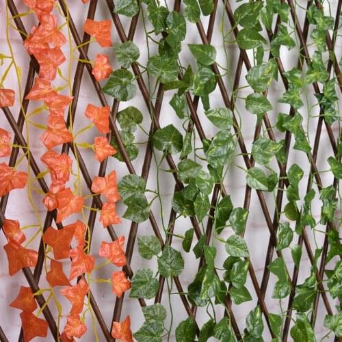 4PCS 2.1M Artificial Creeper Green Ivy Leaf Plants Vine Home Garden Wedding Party Decor DIY Hanging Garland Artificial Flowers