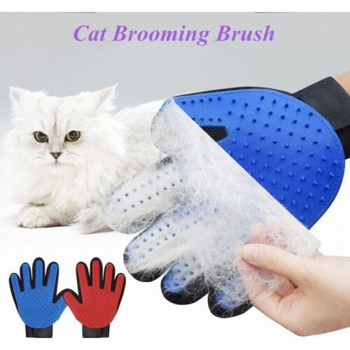 JCPAL Cat Grooming Brush Pet Dog Hair Glove Comb Gentle Efficient Back Massage Fur Left Right Hand Cats Bathing Deshedding Brush