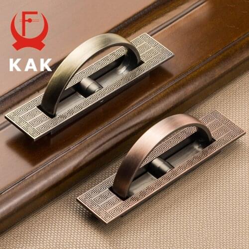 KAK Vintage Tatami Hidden Door Handles Zinc Alloy Recessed Flush Pull Cover Floor Cabinet Handles Furniture Handles Hardware