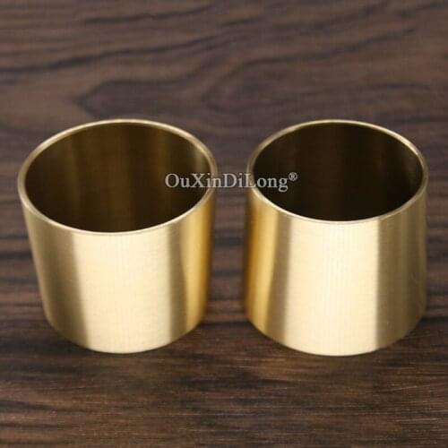 4PCS Chinese Style Brass Cabinet Leg Cover Brass Color Chair feet Protector Sofa Leg Tube Metal Cup Furniture Leg Ferrules GF350
