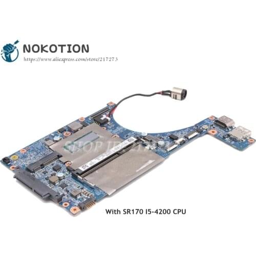 NOKOTION Laptop Motherboard For Sony Vaio SVF14N Main board DA0FI2MB6D0 A1973171A SR170 I5-4200 CPU DDR3L