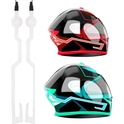 Motorcycle Helmet El Cold Light Helmet Light Strip Night Signal Luminous Modified Strip Helmet Sticker