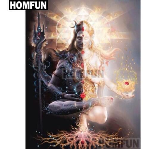 HOMFUN Full Square/Round Drill 5D DIY Diamond Painting "Religion Buddha" Embroidery Cross Stitch 5D Home Decor Gift A01918