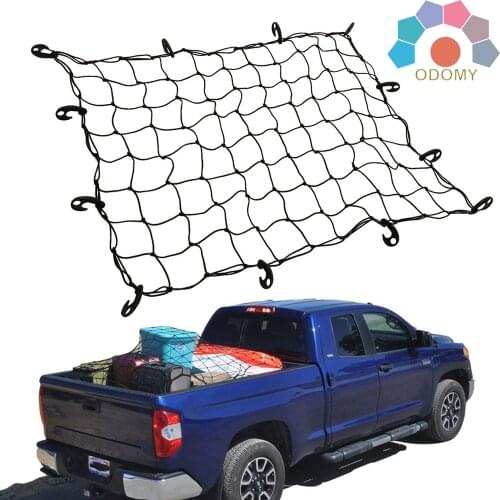 ODOMY Universal Car Trunk Luggage Storage Cargo Organiser Nets 120x90cm Elastic Mesh Net with Hooks Auto Interior Accessories