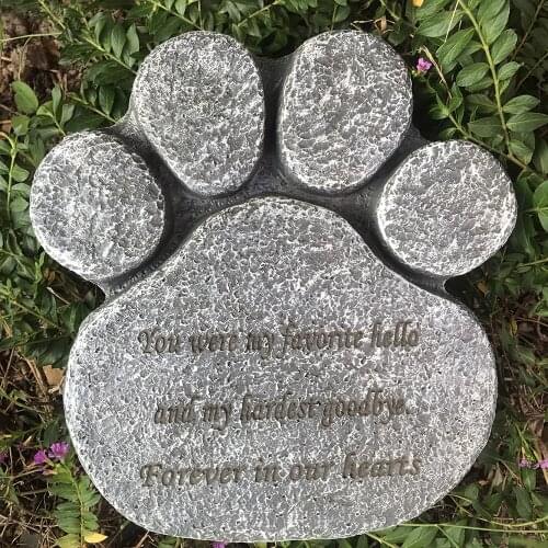 Personalized Pet Dog Memorial Stones-Dog Paw Prints Pet Grave Markers-Sympathy Gift for Loss of Pet-Engraved Any Message