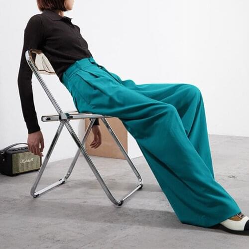 Casual White Trousers For Women High Waist Straight Female Fashion New Clotnign Loose Joker Wide Leg Pants