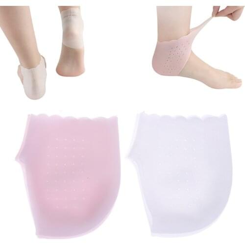 Transparent Silicone Moisturizing Gel Heel Sock Foot Skin Gel Care Support Protector Socks Peds