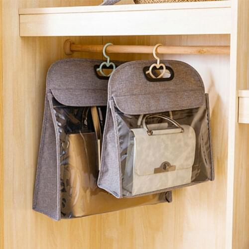 Portable Handbag Dust Cover Leather Bag Hanging Storage Pouch Closet Organizer